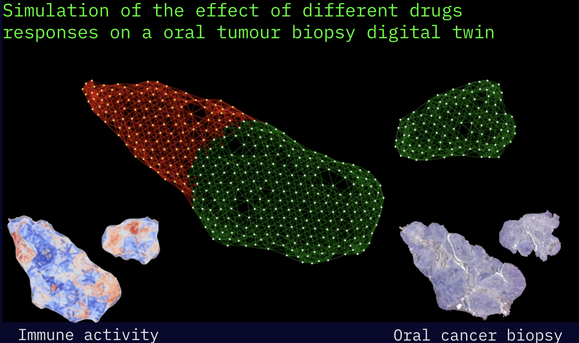 Circuit board pattern representing computational biology infrastructure